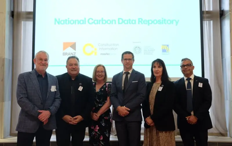 BRANZ and industry partners announce a national online carbon data resource for construction materials in Wellington.