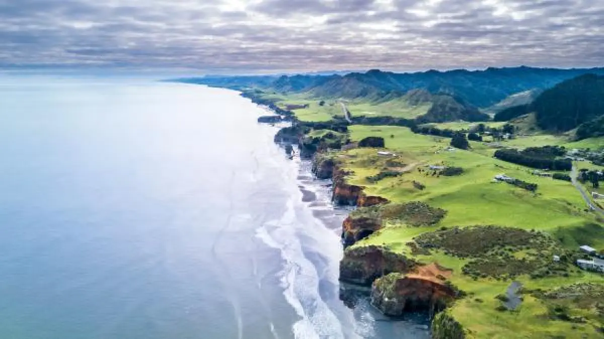 Photo of a coastline