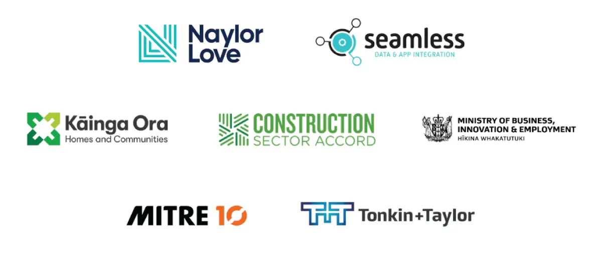 Image of a logo wall  displaying logos of supporters of the project
