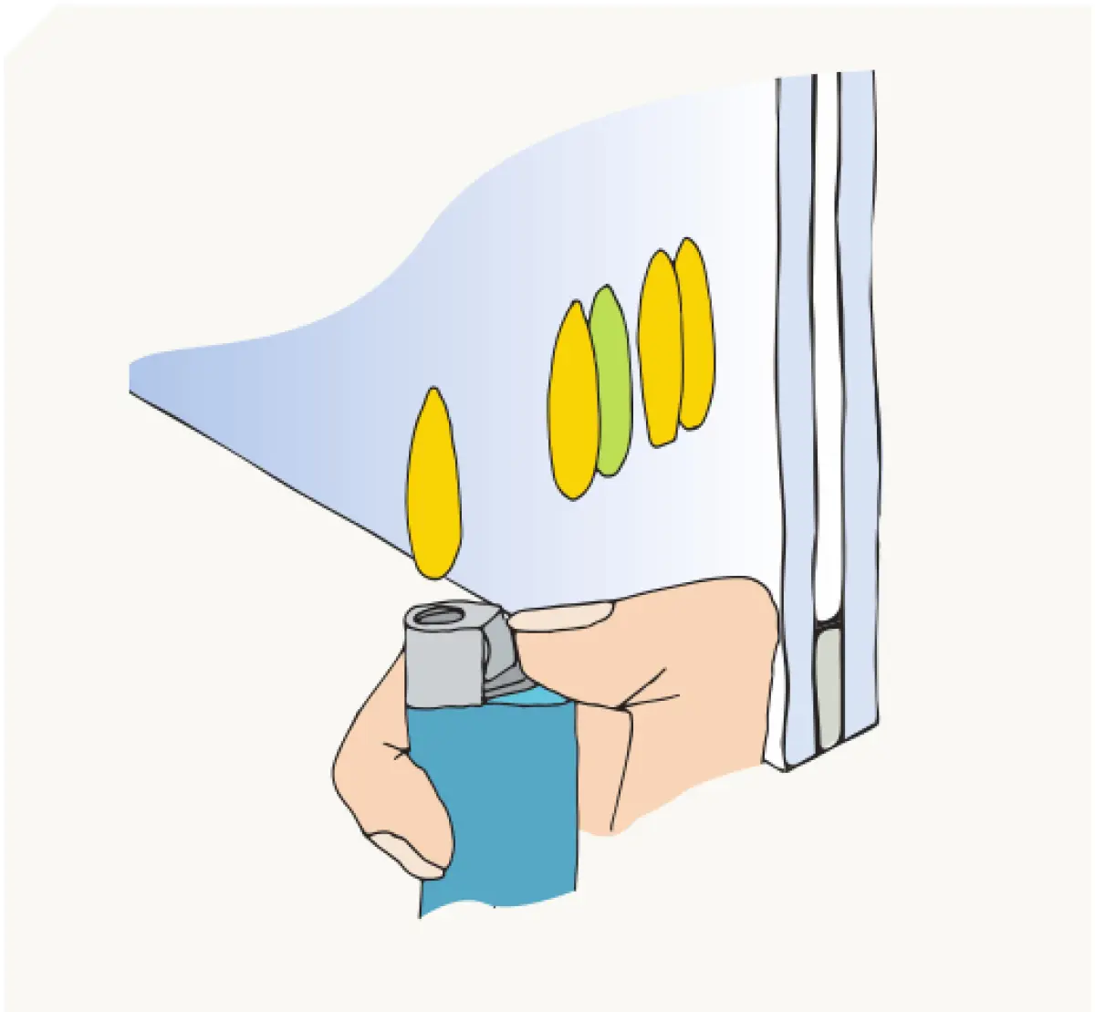 an image showing how to tell if you have double glazing by four reflections from a light source
