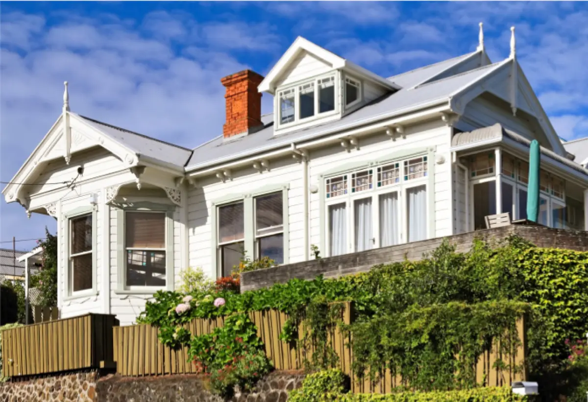 A photo of an old house