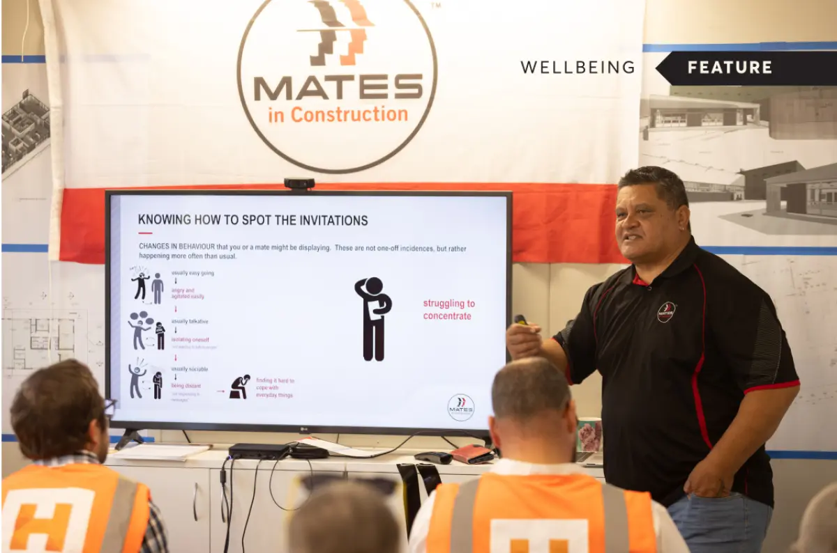 A photo of someone giving a presentation