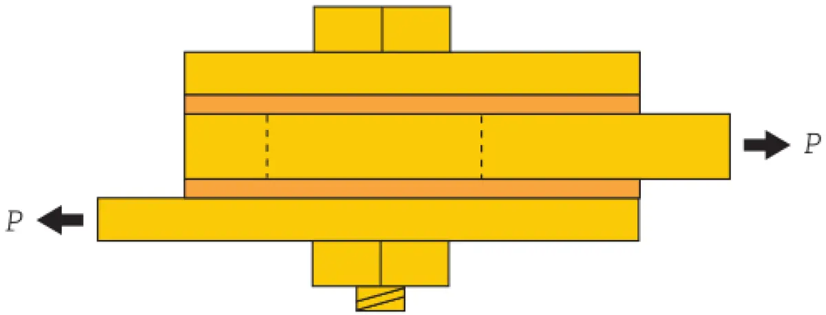 A diagram of asymmetrical friction connection