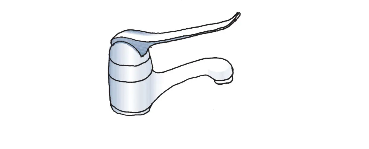 Figure four a drawing of a tap with an extended lever