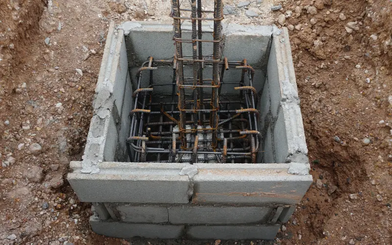 Reinforcing footings cover