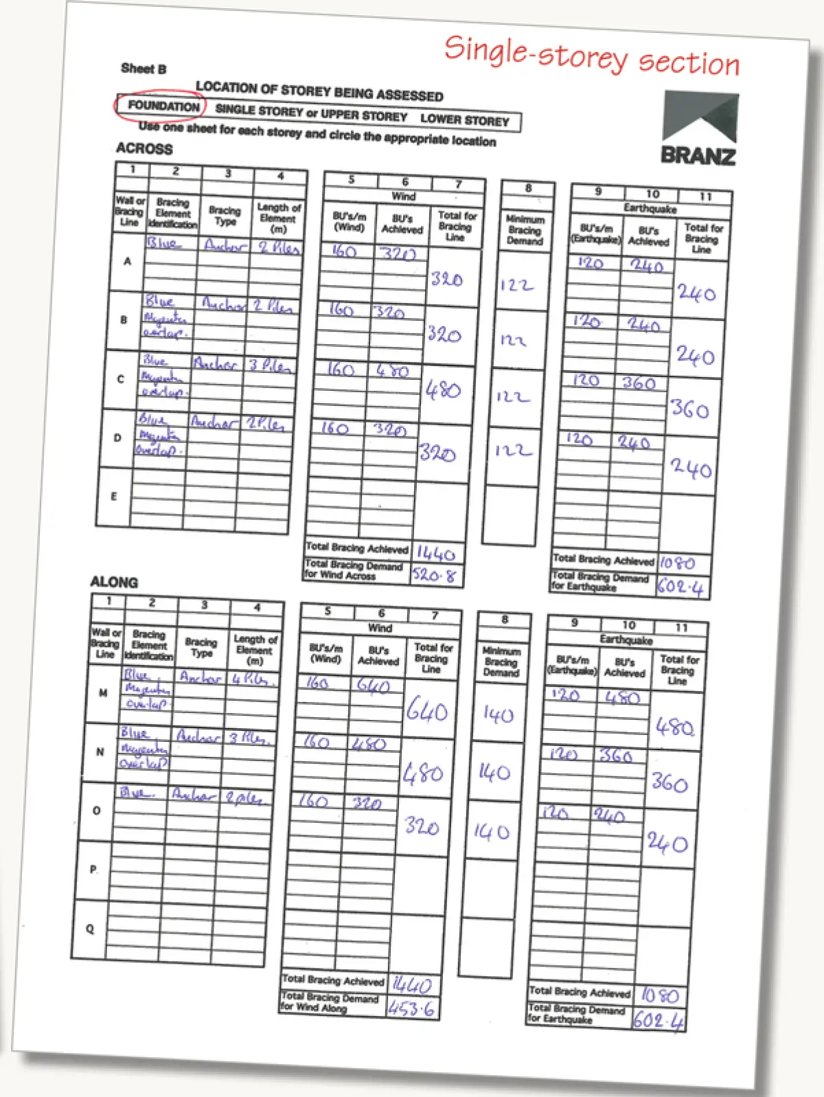 An image of a calculation sheet