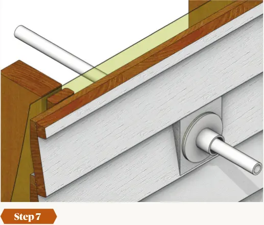 Pipe penetration through cladding