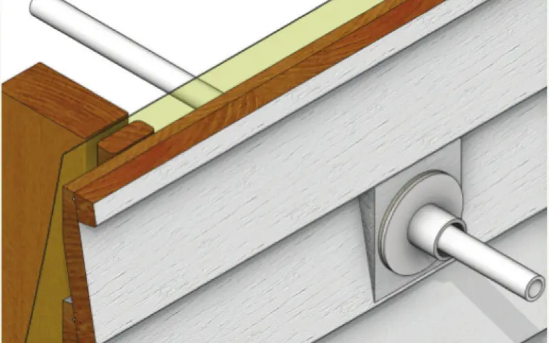 Pipe penetration through cladding