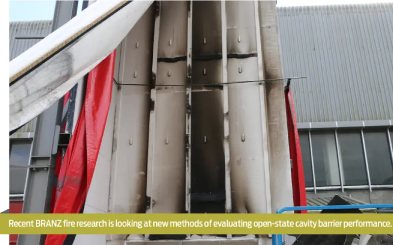 Cutting fire spread with cavity barriers