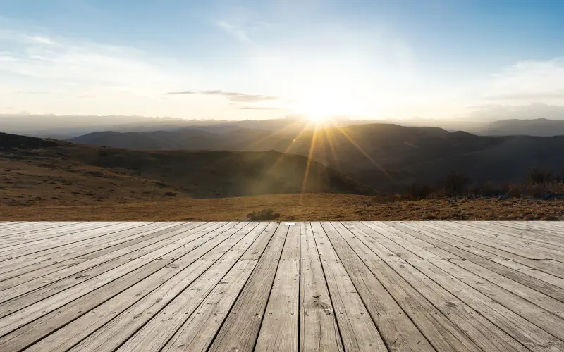 Free-standing timber decks