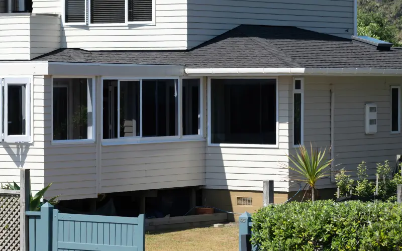 Horizontal timber weatherboards