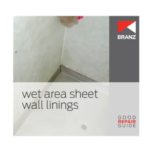 Wet area sheet wall linings cover