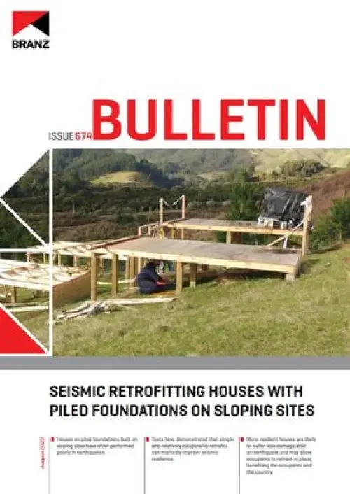 Image of seismic retrofitting houses with piled foundations on sloping sites