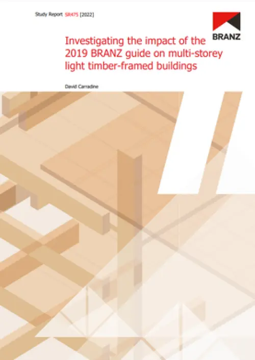 Image of Investigating the impact of the 2019 BRANZ guide on multi-storey light timber-framed buildings