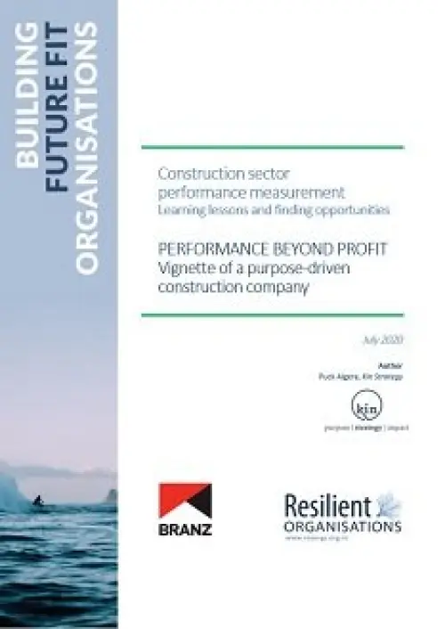 Image of Construction sector performance measurement #8: Performance beyond profit: Vignette of a purpose-driven construction company
