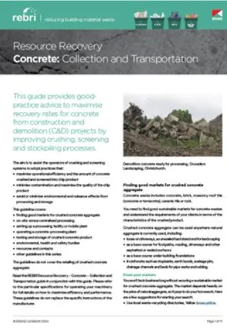 Resource Recovery Concrete: Collection and Transportation
