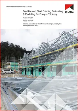 ER127 Cold Formed Steel Framing Calibrating & Modelling for Energy Efficiency
