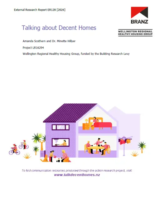 Image of a report cover with a graphics style image of a house with a family living inside it