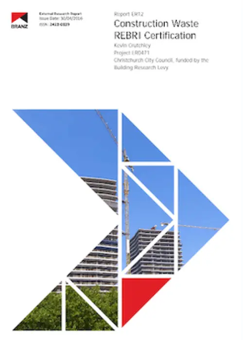 Image of Construction waste REBRI certification
