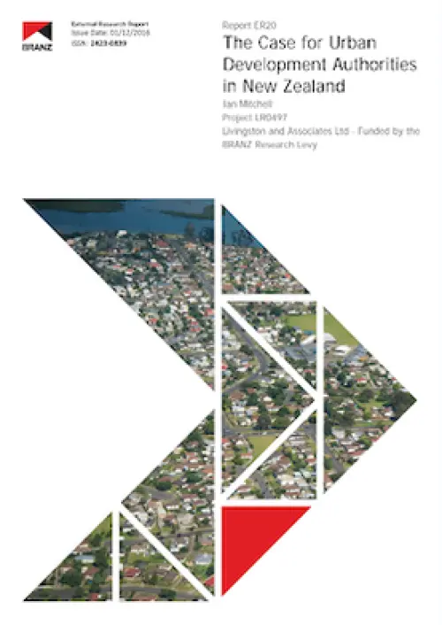 Image of the case for urban development authorities in New Zealand