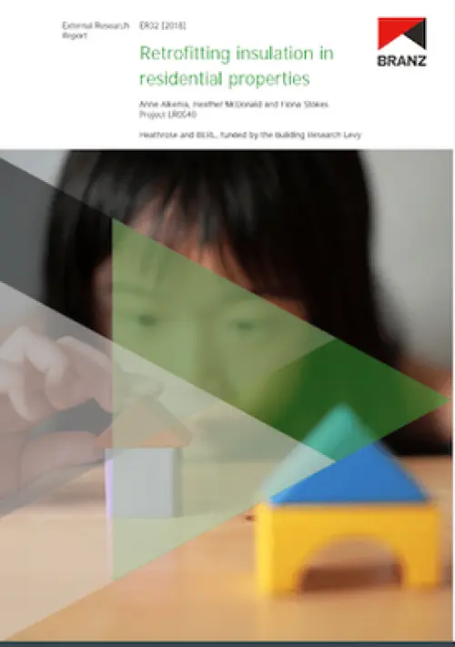 Image of the front page of Retrofitting insulation in residential properties