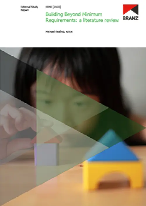 Image of Building beyond minimum requirements: A literature review 