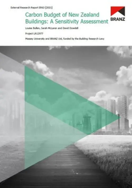 Image of Carbon budget of New Zealand Buildings: A sensitivity Assessment