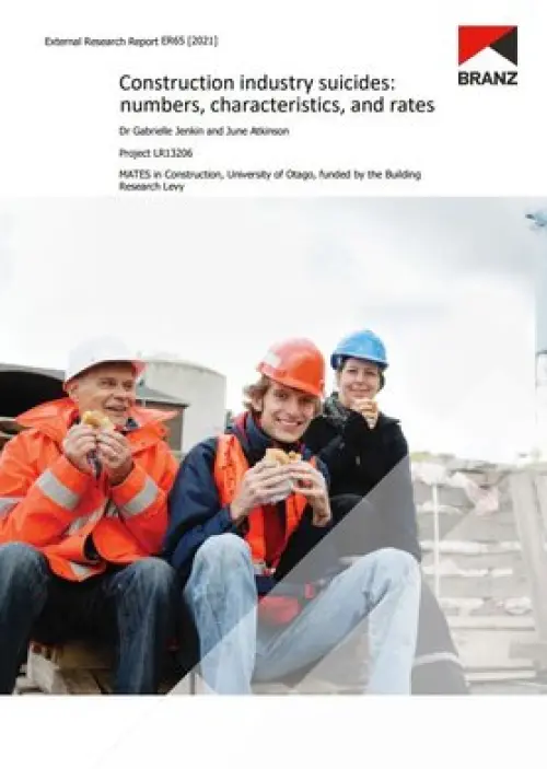 Image of Construction industry suicides: numbers, characteristics, and rates