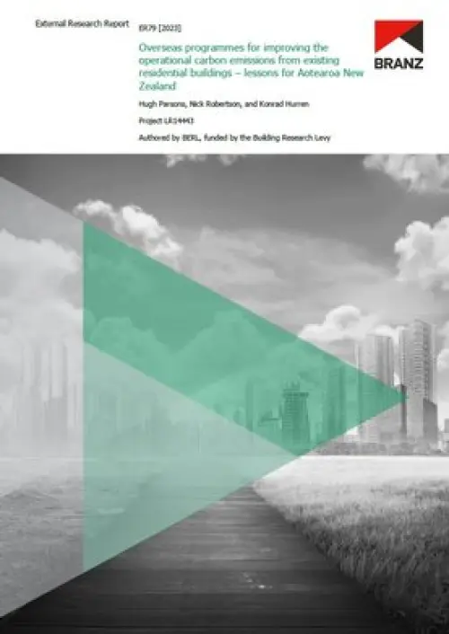 Image of Overseas programmes for improving the operational carbon emissions from existing residential buildings – lessons for Aotearoa New Zealand