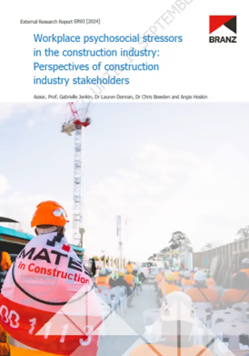 Image of Workplace psychosocial stressors in the construction industry: Perspectives of construction industry stakeholders
