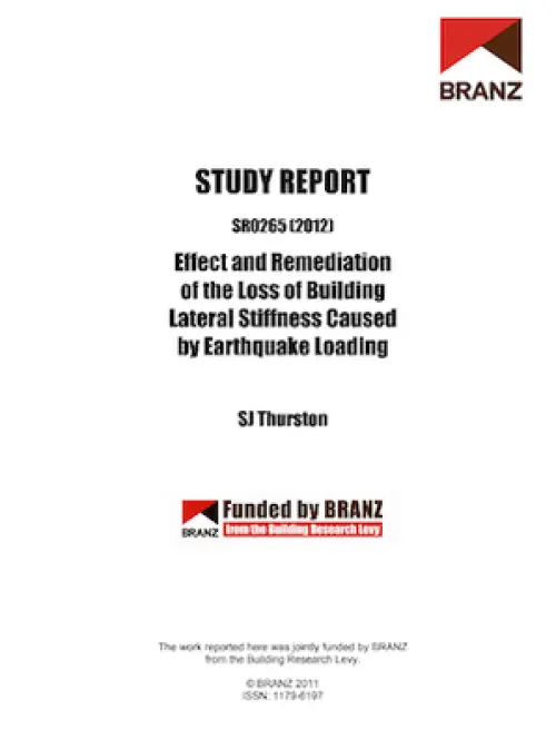 image of the front page of Effect and remediation of the loss of building lateral stiffness caused by earthquake loading