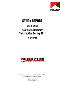 SR270 New House Owners’ Satisfaction Survey 2011