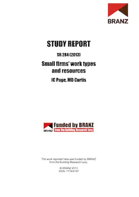 SR284 Small firms’ work types and resources