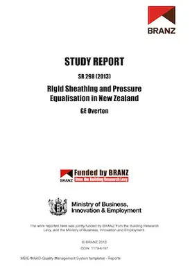 SR298 Rigid sheathing and pressure equalisation in New Zealand
