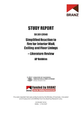 SR301 Simplified reaction to fire for interior wall, ceiling and floor linings - literature review