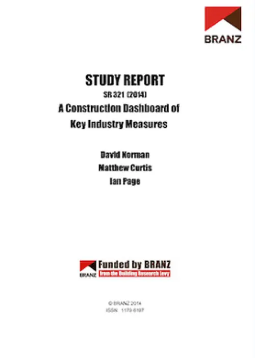 Image of A Construction Dashboard of key industry measures