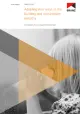image of the front page of Adopting new ways in the building and construction industry, contains image of a child looking througha window with condensation