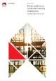 image of the front page of Mental health in the construction industry scoping study, contains image of a man looking through a houses timber frame during sunset