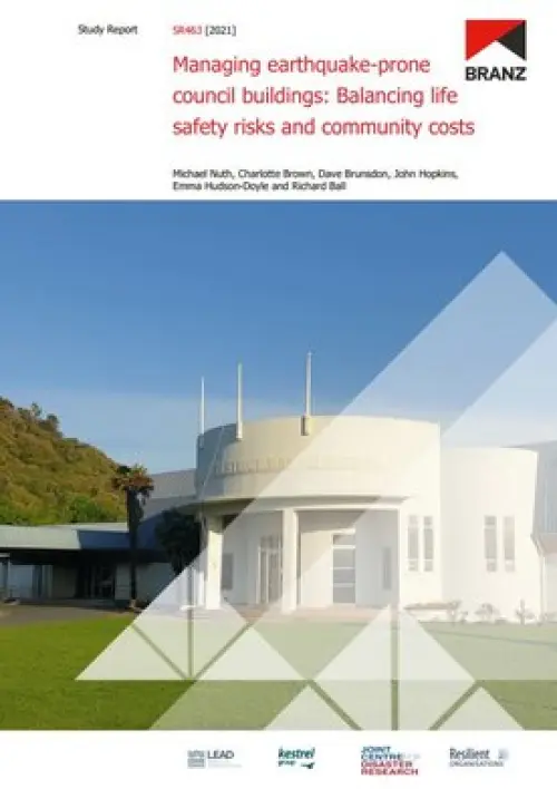 Image of Managing earthquake-prone council buildings: Balancing life safety risks and community costs