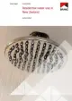 image of the front page of Residential water use in New Zealand, contains image of shower head