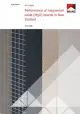 Cover page of a BRANZ study report on the performance of magnesium oxide boards in New Zealand, contains an image of various materials