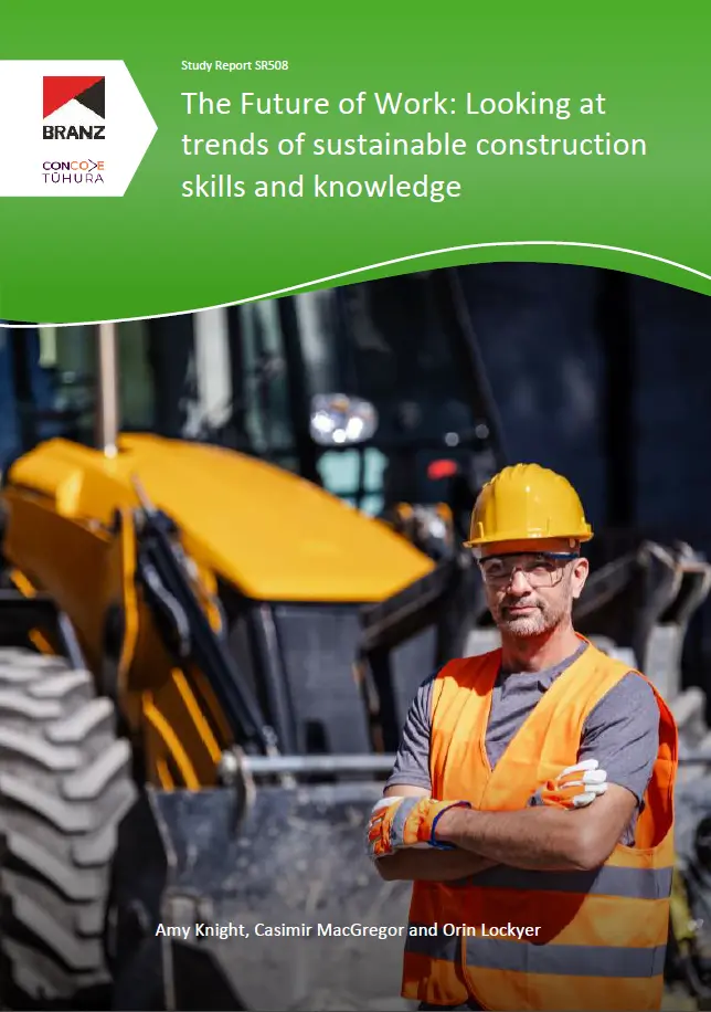 The Future of Work: Looking at trends of sustainable construction skills and knowledge