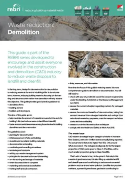 Waste reduction: Demolition
